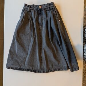 Le Bon Shoppe Farm Girl Skirt Washed Black Denim Small